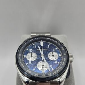 Bulova Timascus Lunar Pilot Blue and Silver Watch Limited Edition